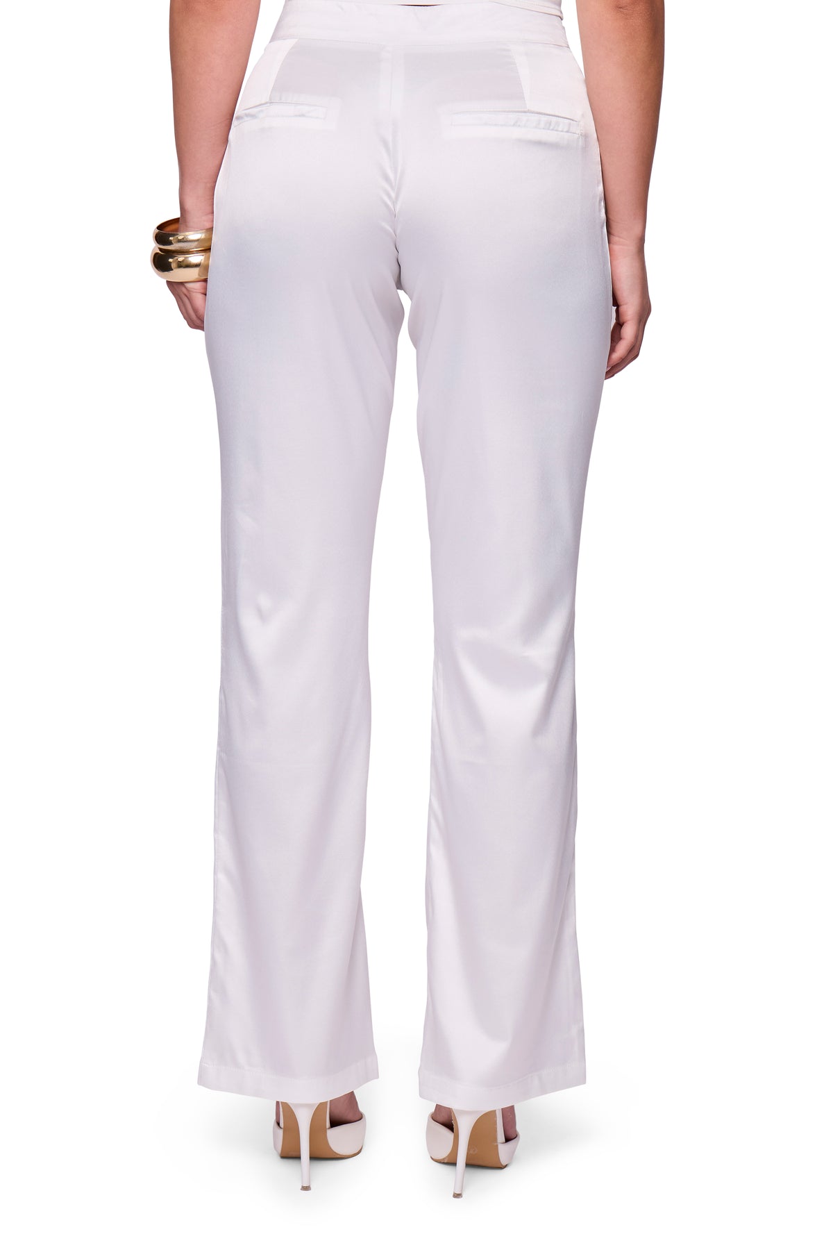 White Straight Trouser