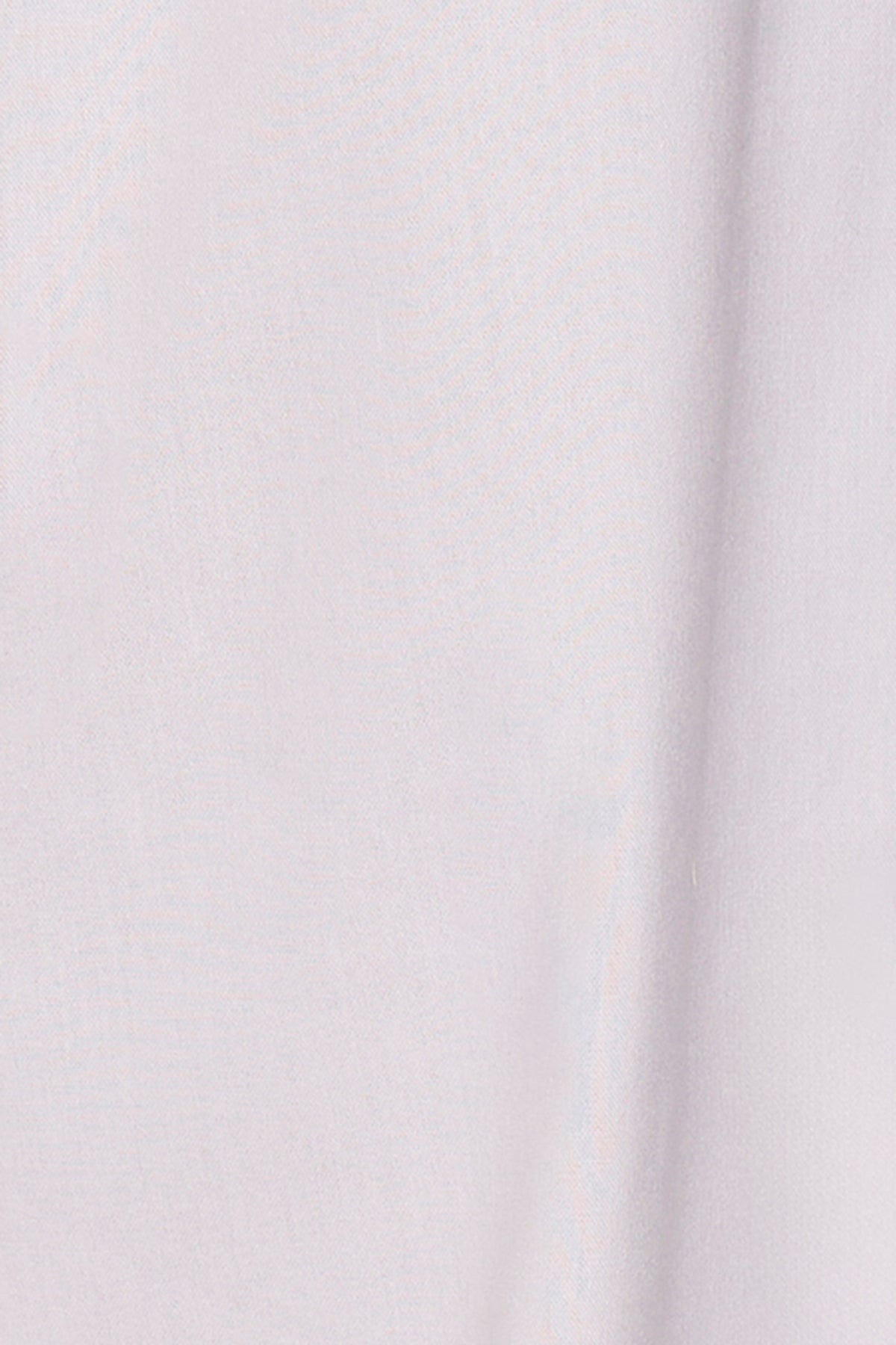 White Linen Blend Wide Trouser