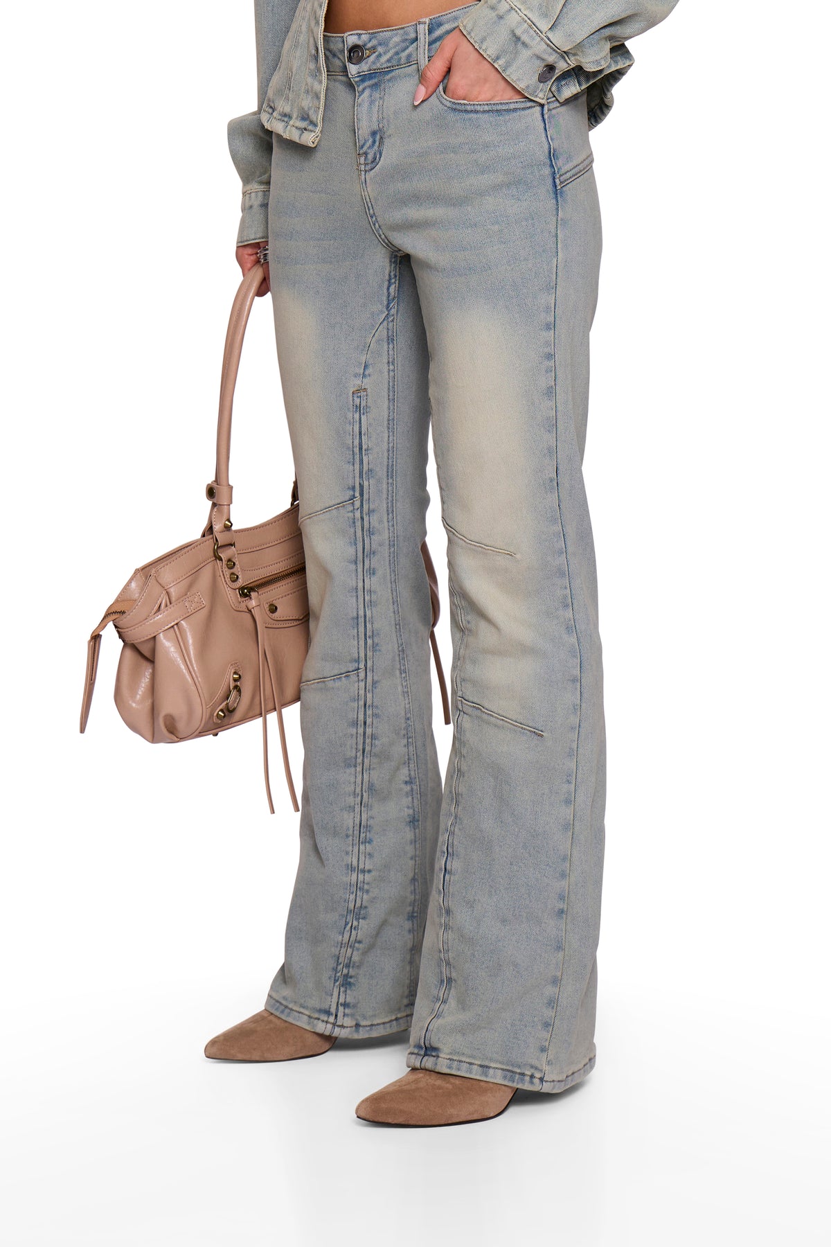 Blue Washed Denim Flare