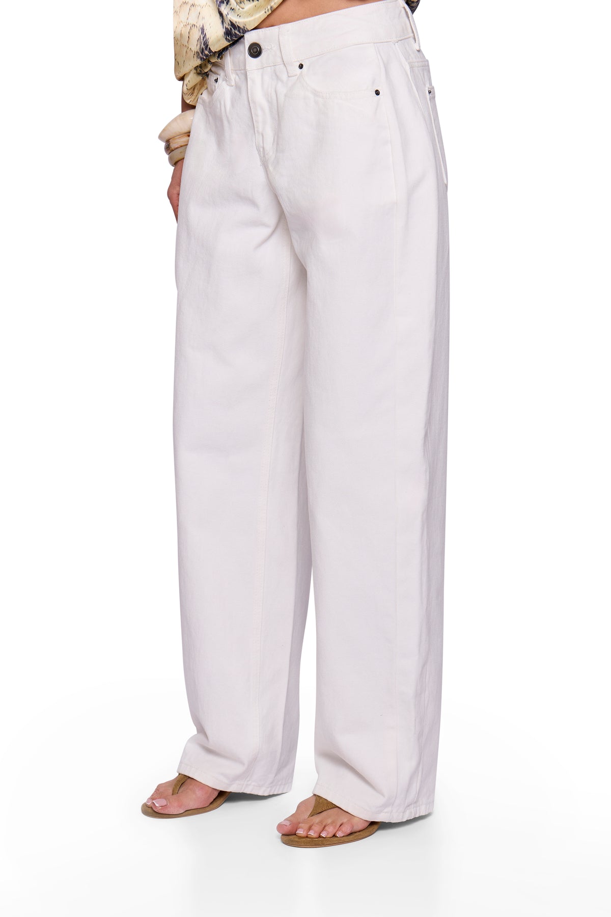 White Denim Barrel Jean