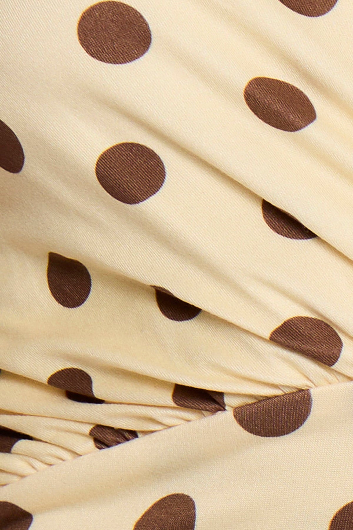 Butter Cream Polka Halter Top