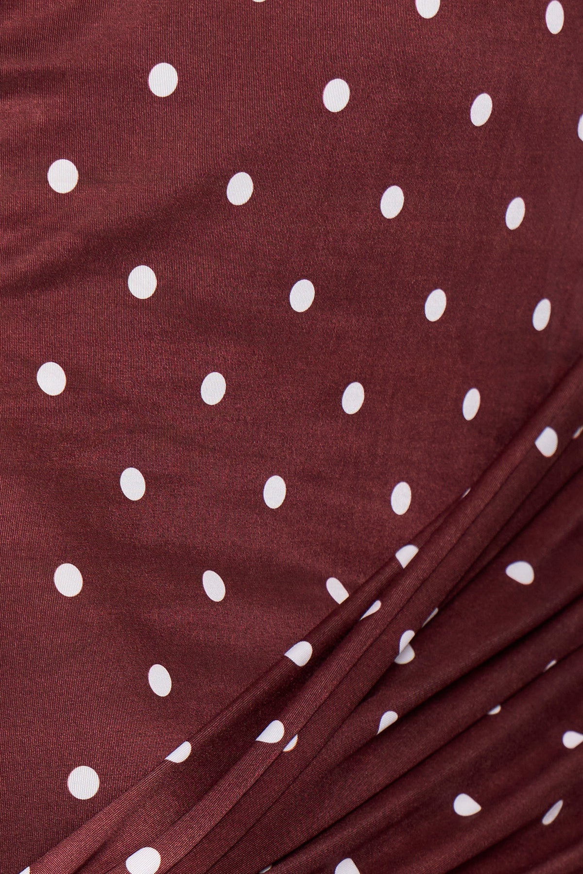 Chocolate Polka Wrap Mini Dress