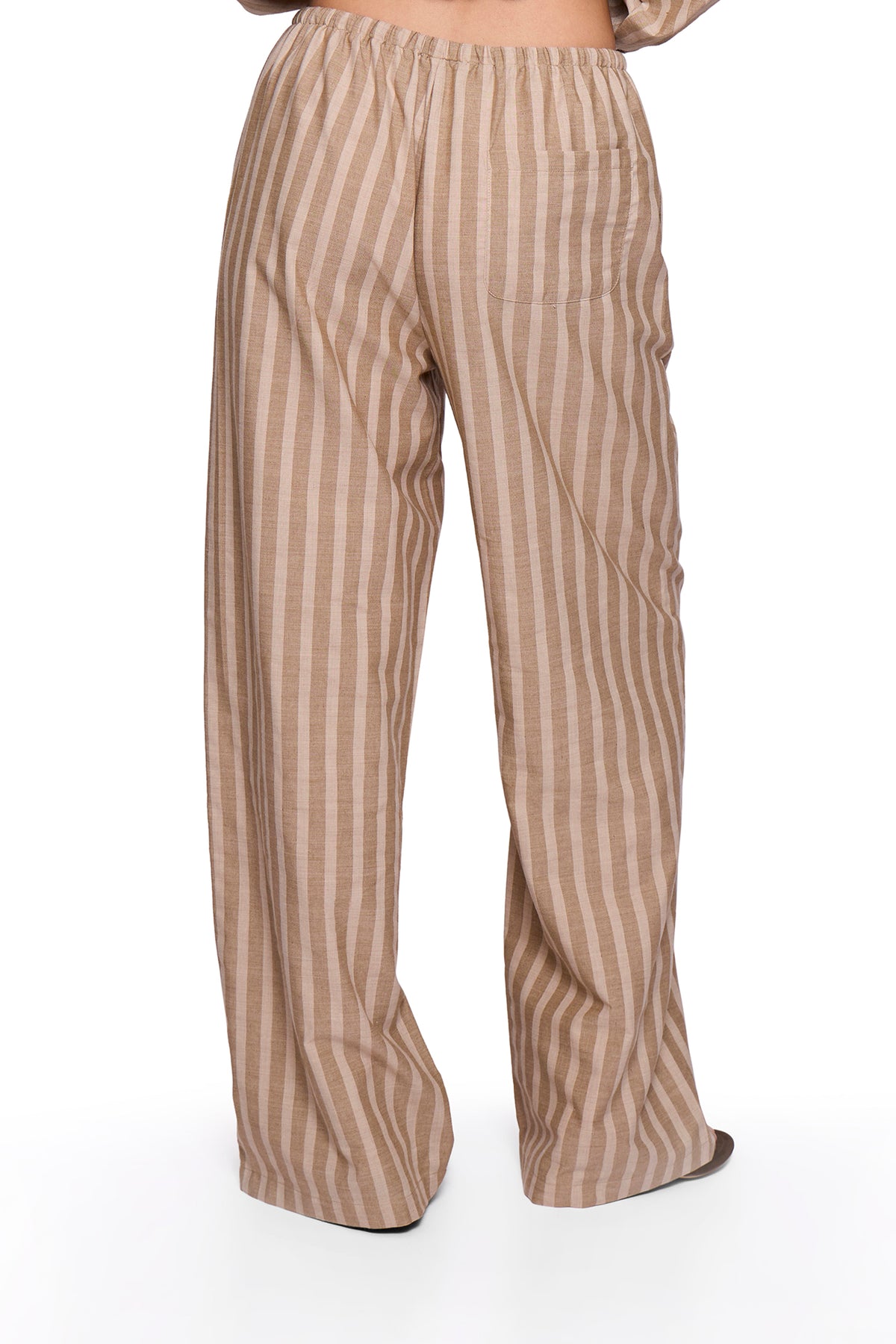 Brown Stripe Wide Trouser