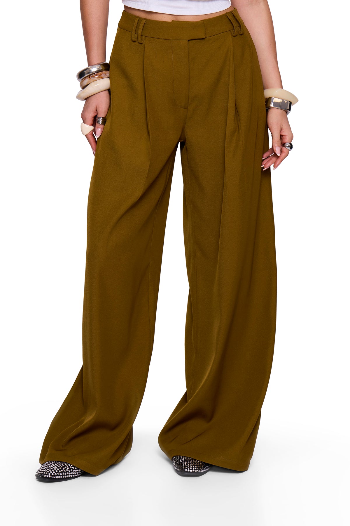 Olive Wide Trouser