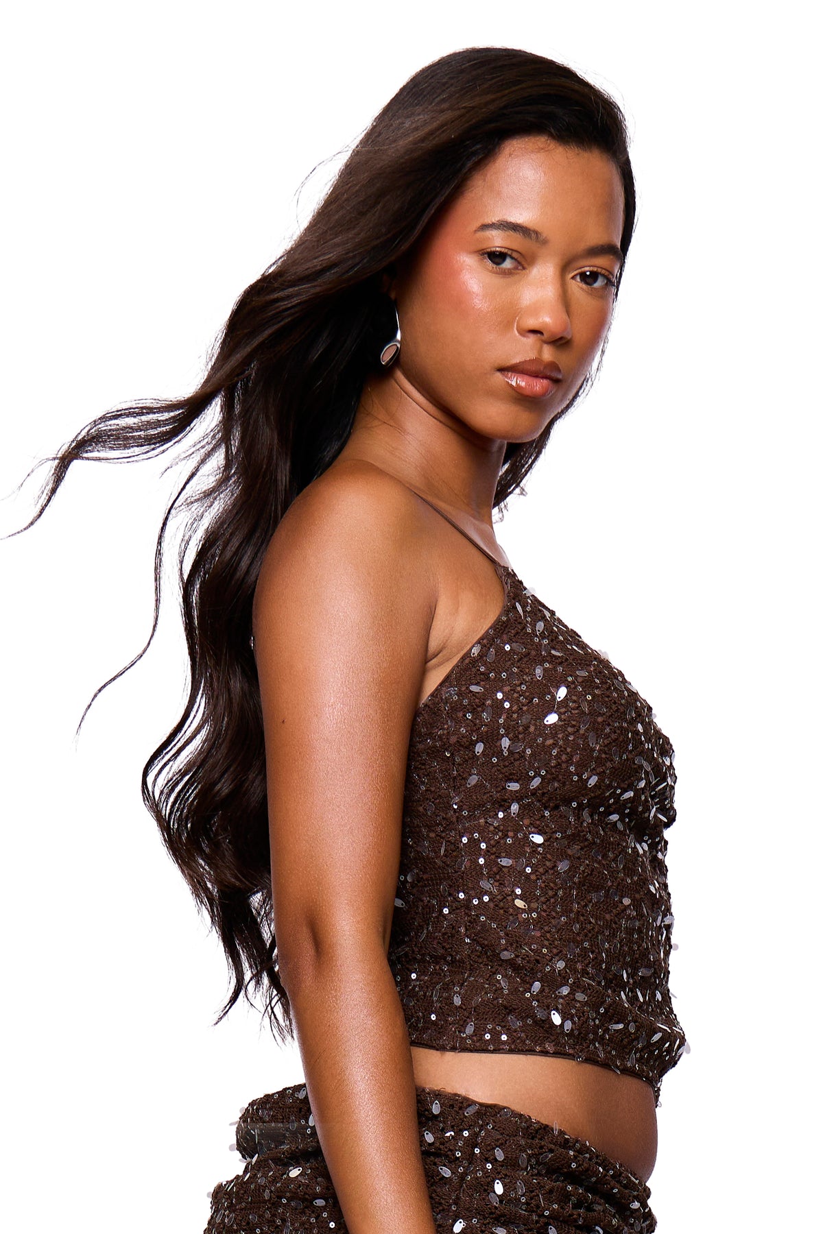 Chocolate Sequin Vest